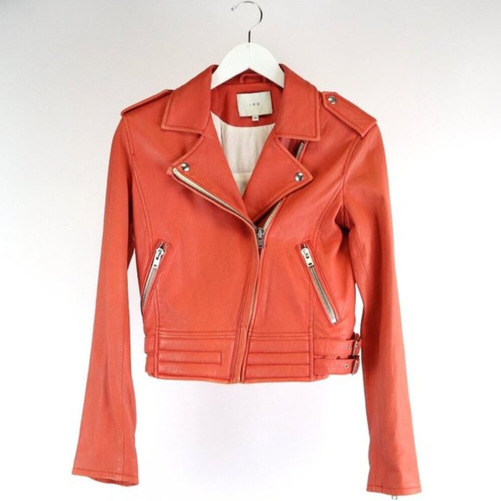 Iro Zefir Coral Lambskin Moto Jacket